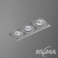 Squares lampa wpuszczana 3x50W GU10 230V biała struktura